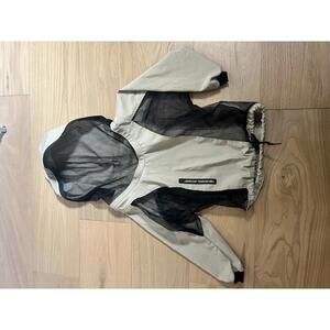 Kids Bug Shirt Mesh Jacket w/ Hood – Beige & Black (Youth Small)